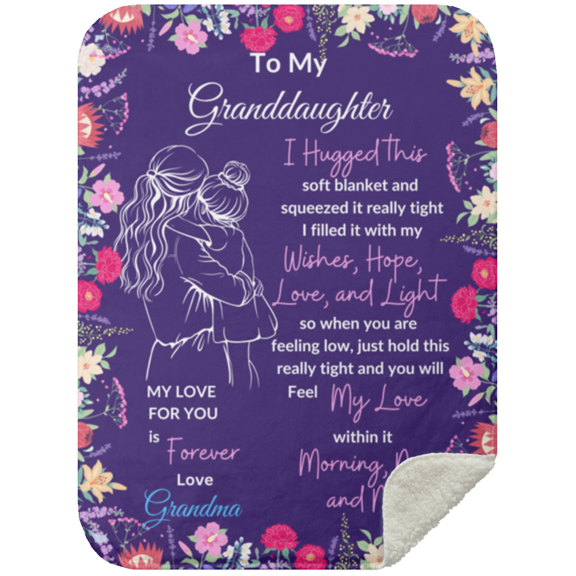 Granddaughters Gifts-Sweet Words Blanket