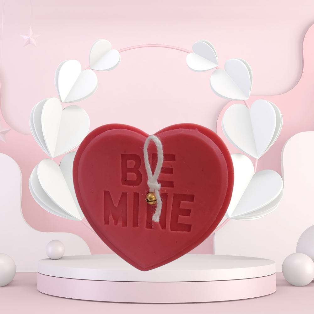 Red Engraved BE MINE HEART