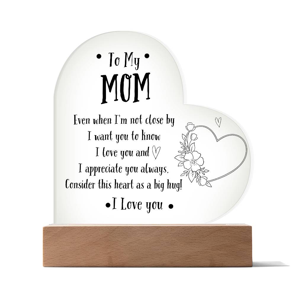 Printed Heart Acrylic Plaque.