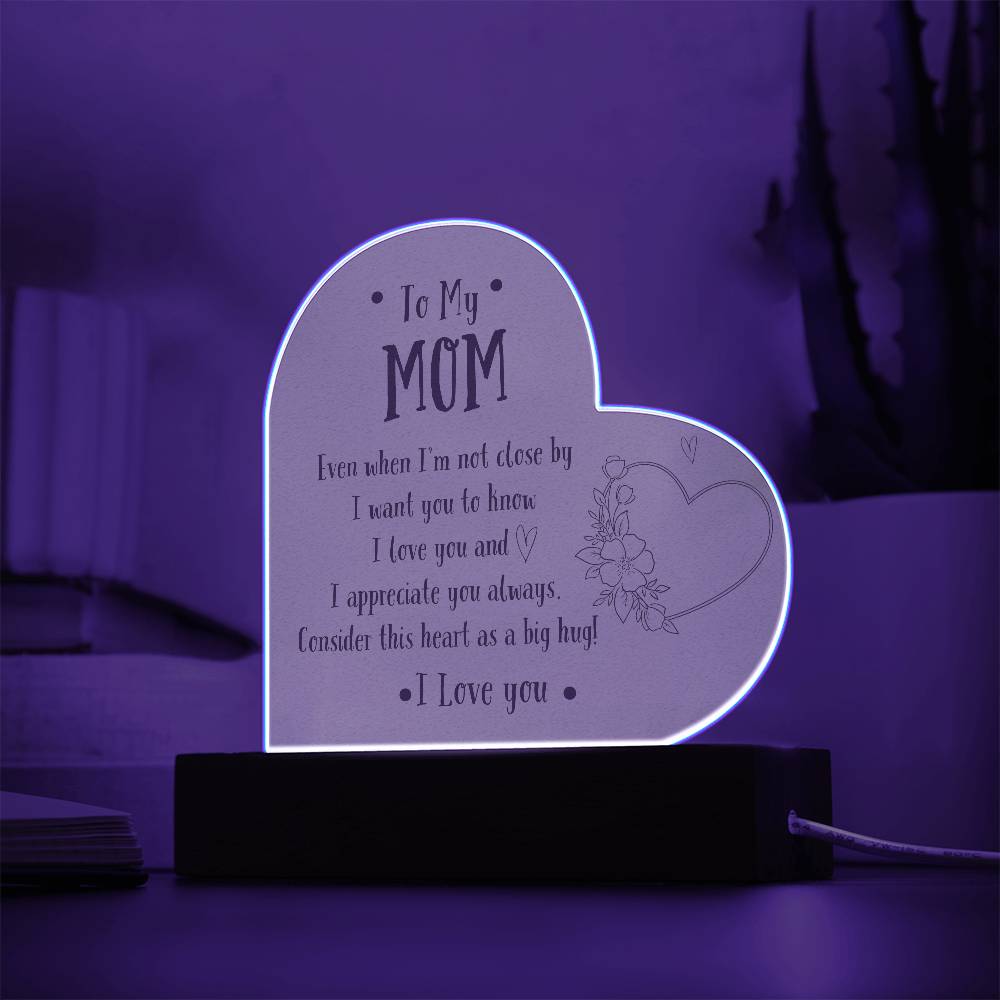 Printed Heart Acrylic Plaque.