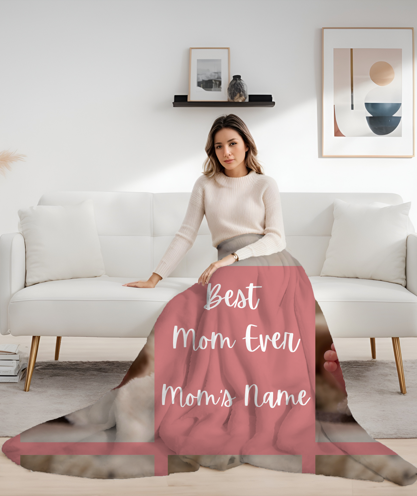 Personalized Best Mom Ever Photo blanket