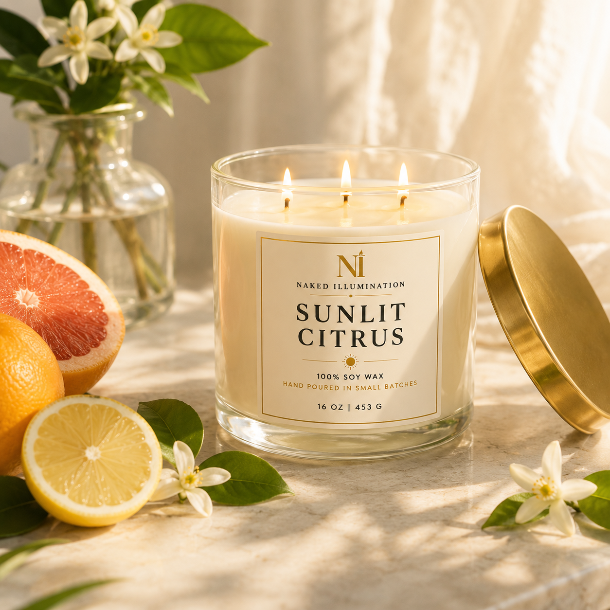 Sunlit Citrus | Citrus Luxury Soy Candle