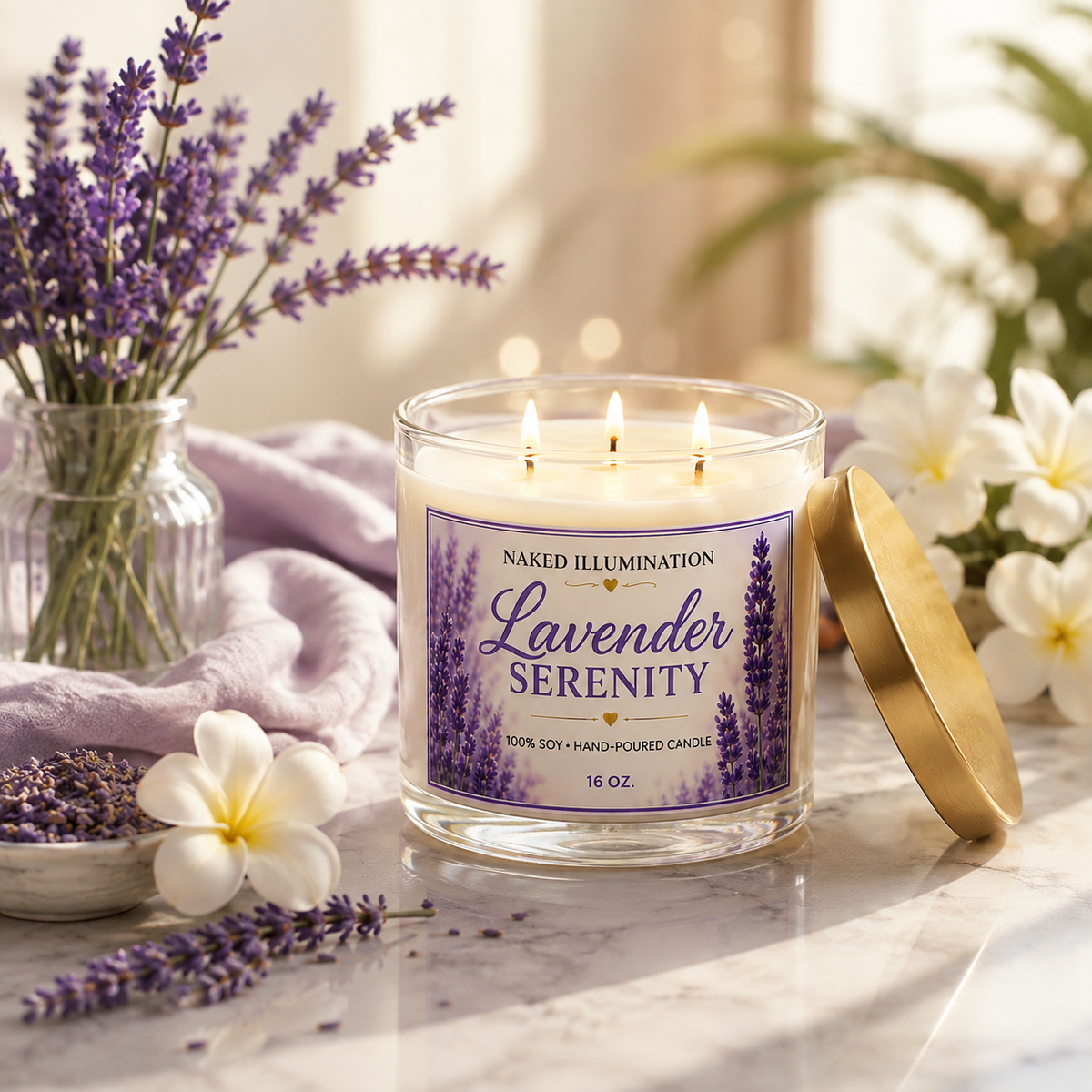 Lavender Serenity | Lavender Luxury Soy Candle