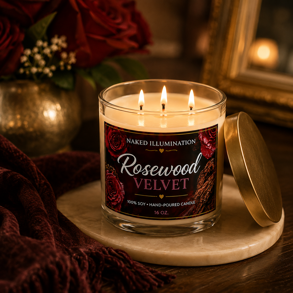 Rosewood Velvet | Luxury Soy Candle