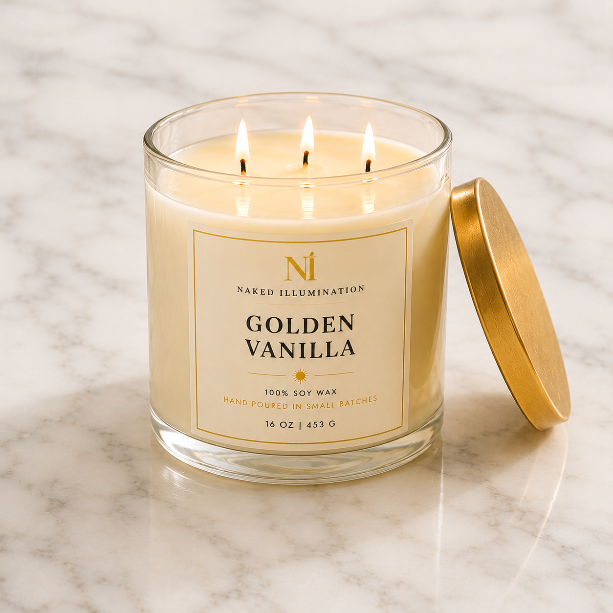 Golden Vanilla | Vanilla Luxury Soy Candle