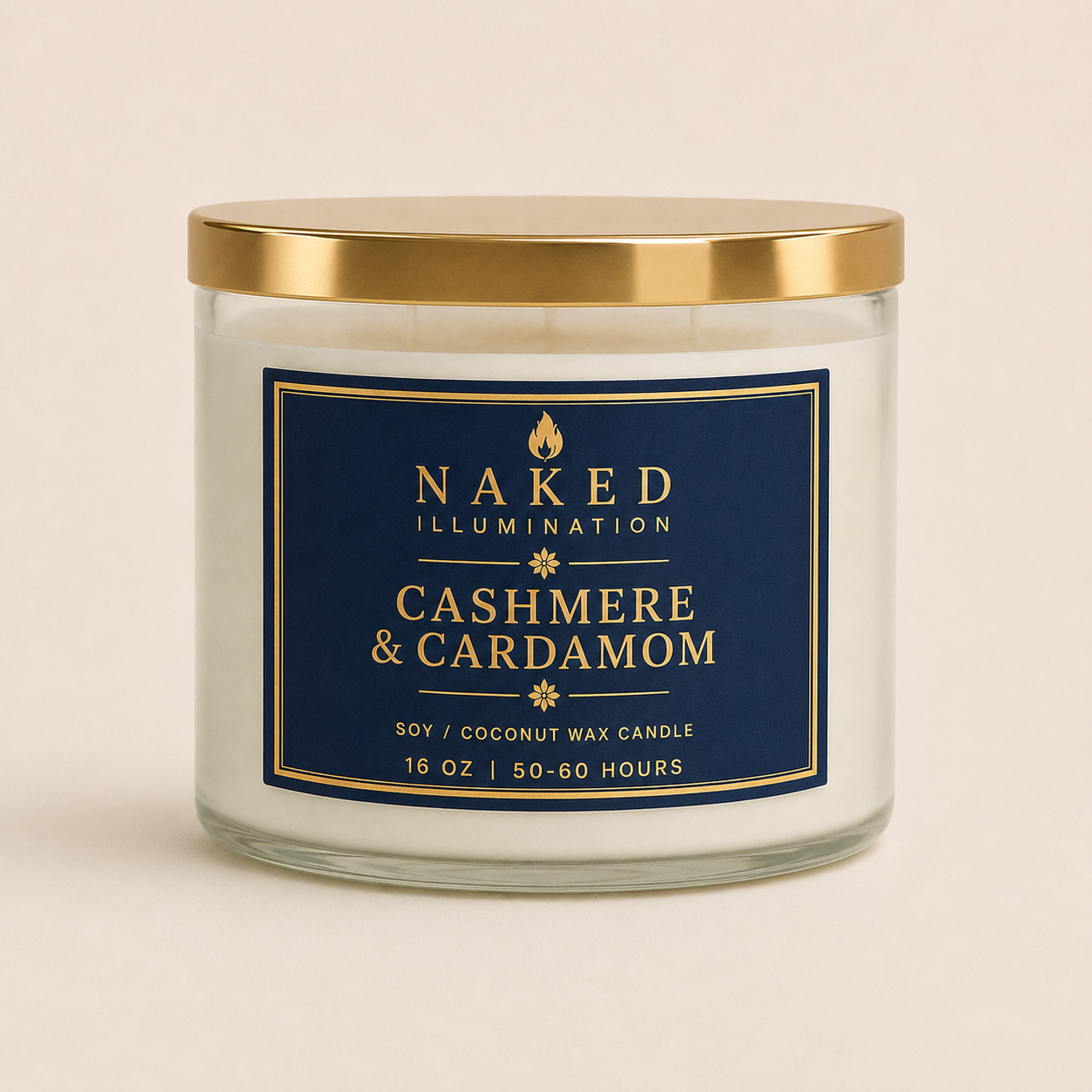 Cashmere & Cardamom Luxury Soy Coconut Wax Candle - 16oz