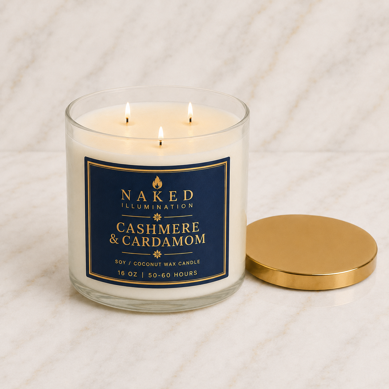 Cashmere & Cardamom Luxury Soy Coconut Wax Candle - 16oz