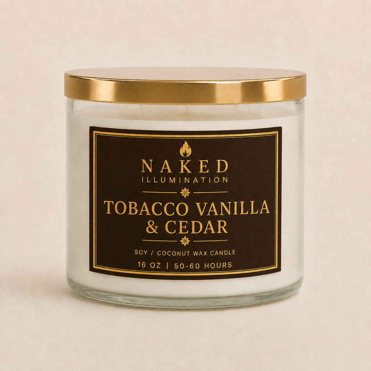 Tobacco Vanilla & Cedar Luxury Soy Coconut Wax Candle - 16oz