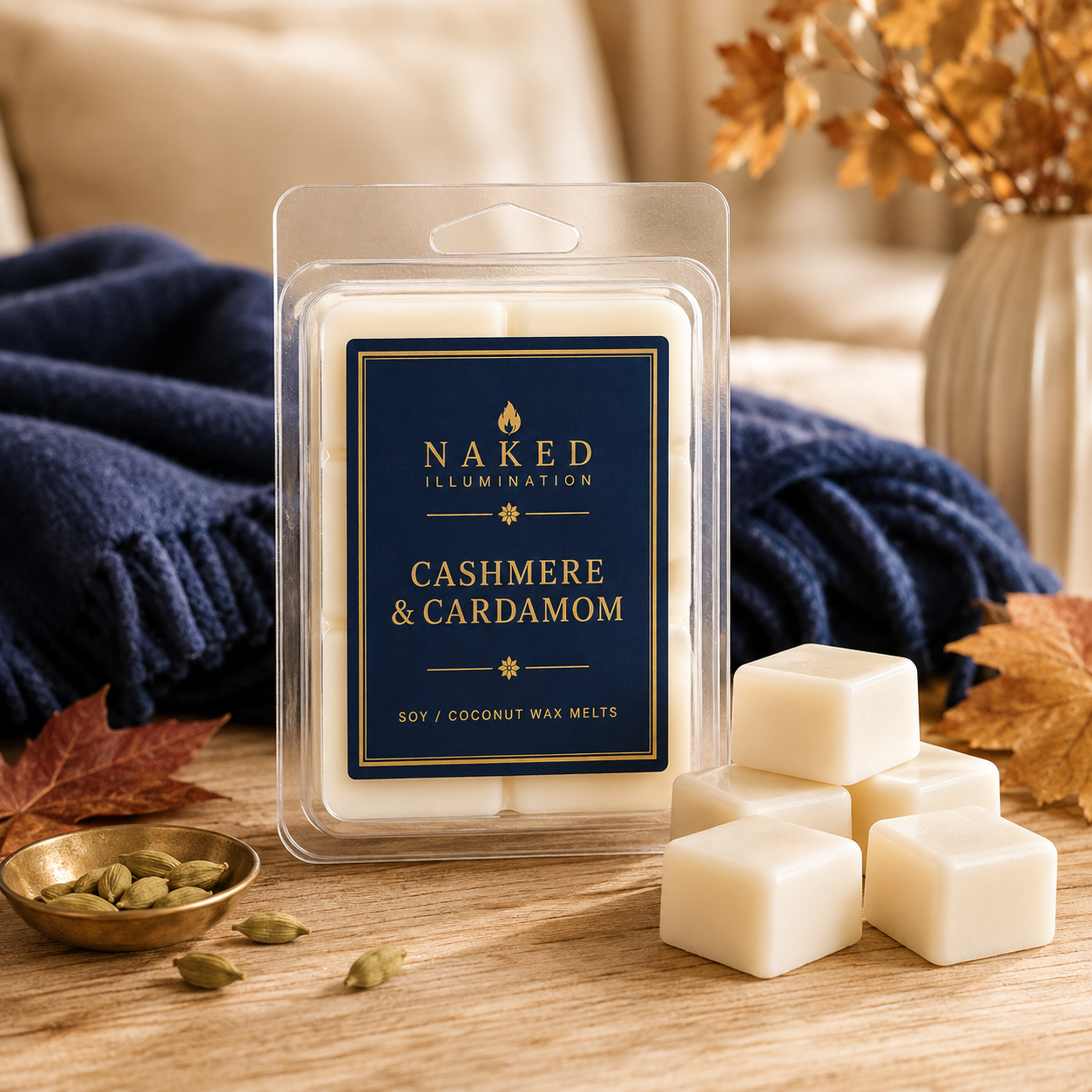 Cashmere & Cardamom Soy Coconut Wax Melts | Cozy Fall Fragrance