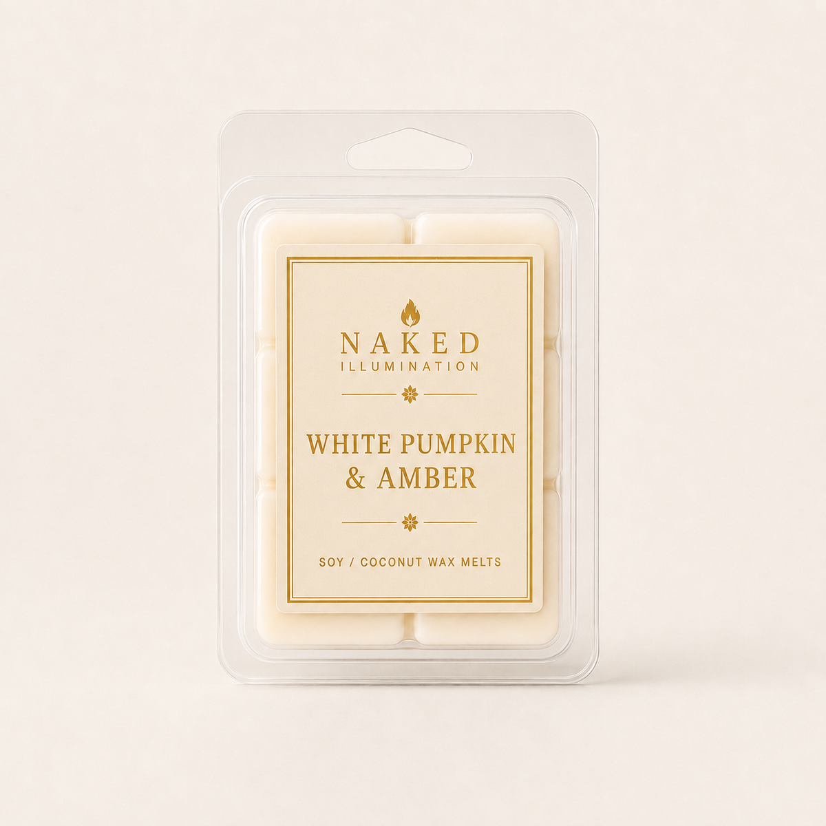 White Pumpkin & Amber Soy Coconut Wax Melts | Cozy Fall Fragrance
