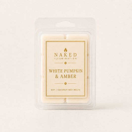 White Pumpkin & Amber Soy Coconut Wax Melts | Cozy Fall Fragrance
