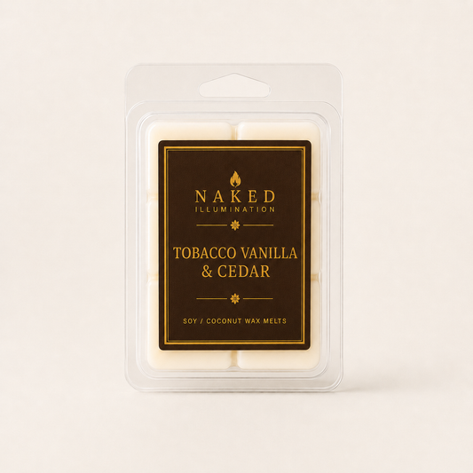 Tobacco Vanilla & Cedar Soy Coconut Wax Melts | Warm Woodsy Fragrance