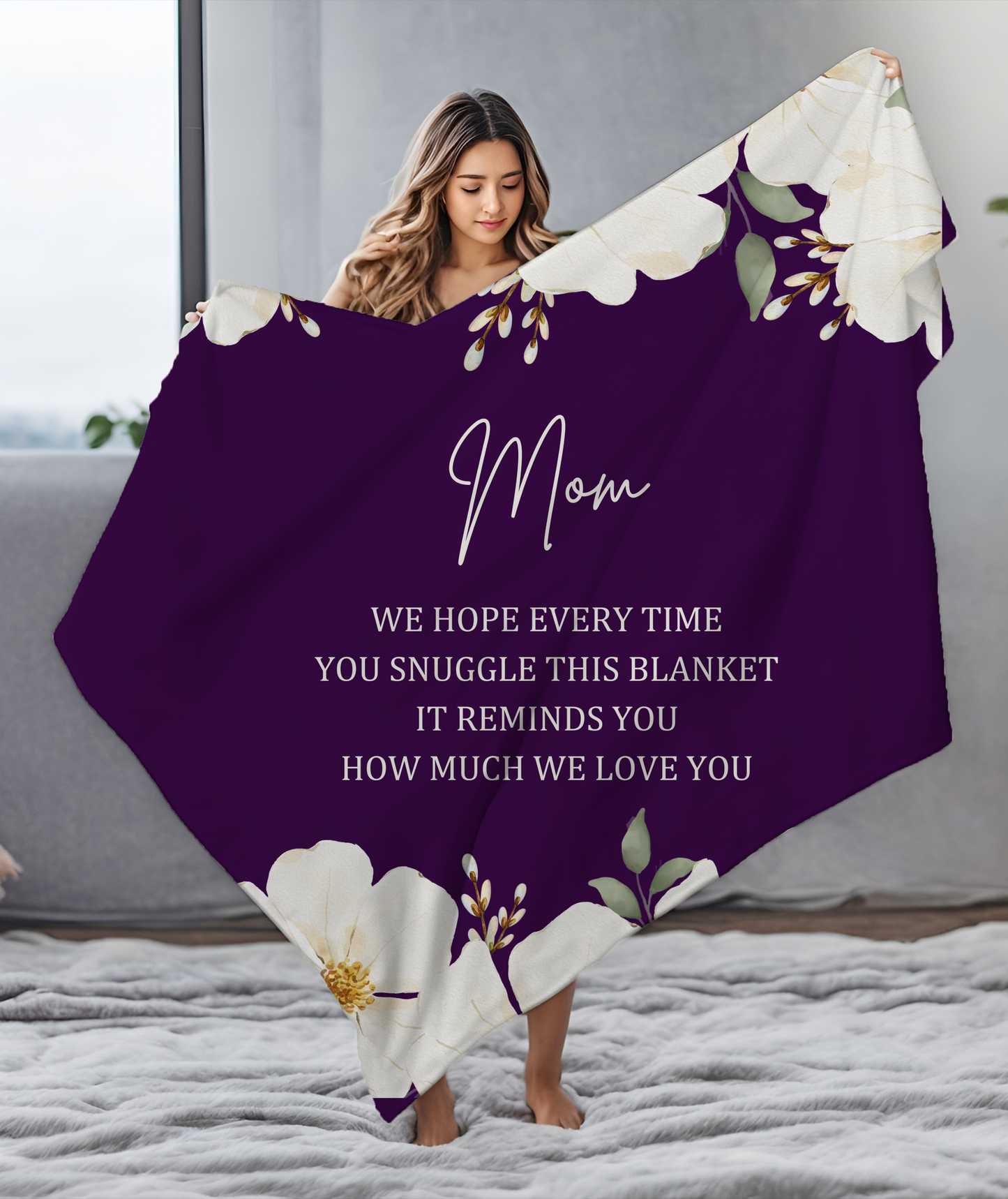 Mom Cozy Plush Fleece Blanket - 50x60