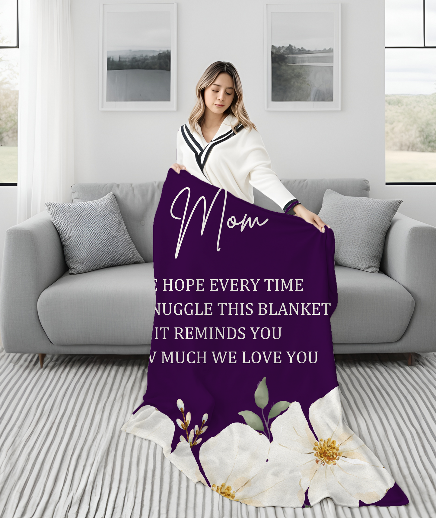 Mom Cozy Plush Fleece Blanket - 50x60