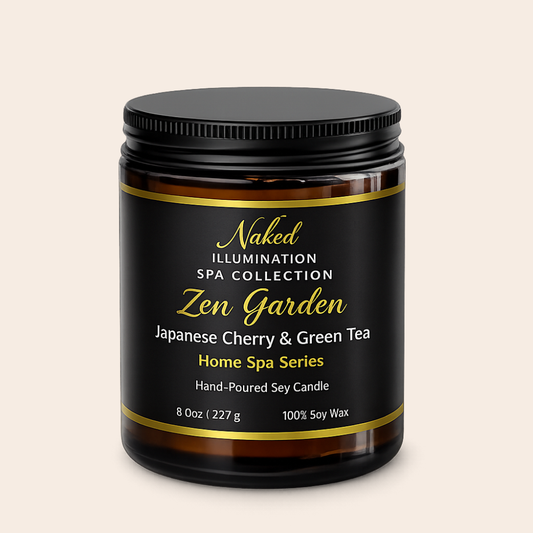 Zen Garden | Japanese Cherry & Green Tea | Luxury Spa Soy Candle