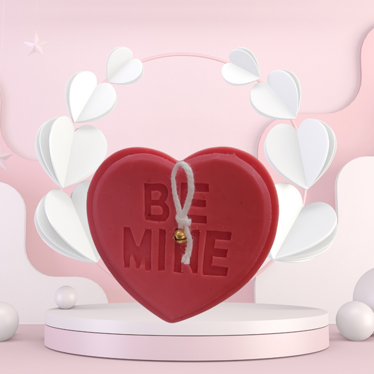 Red Engraved BE MINE HEART