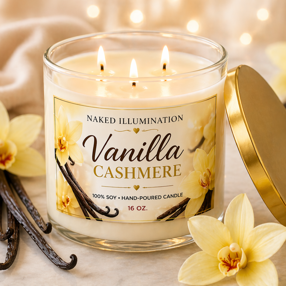 Vanilla Cashmere – Luxury 3-Wick Soy Candle
