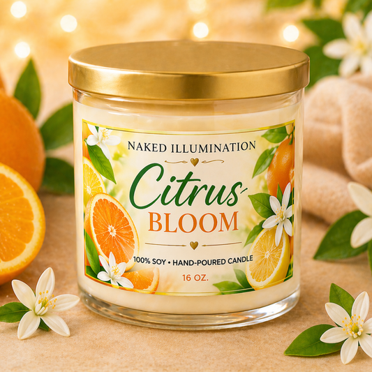 Citrus Bloom – Luxury 3-Wick Soy Candle