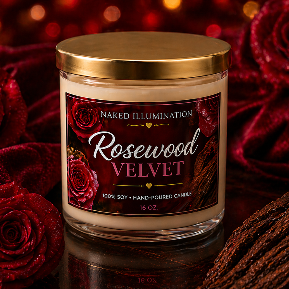Rosewood Velvet – Luxury 3-Wick Soy Candle