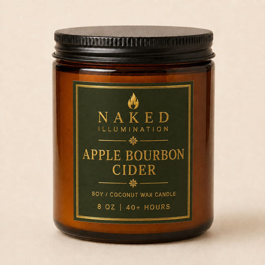 Apple Bourbon Cider Luxury Soy Coconut Wax Candle - 8oz