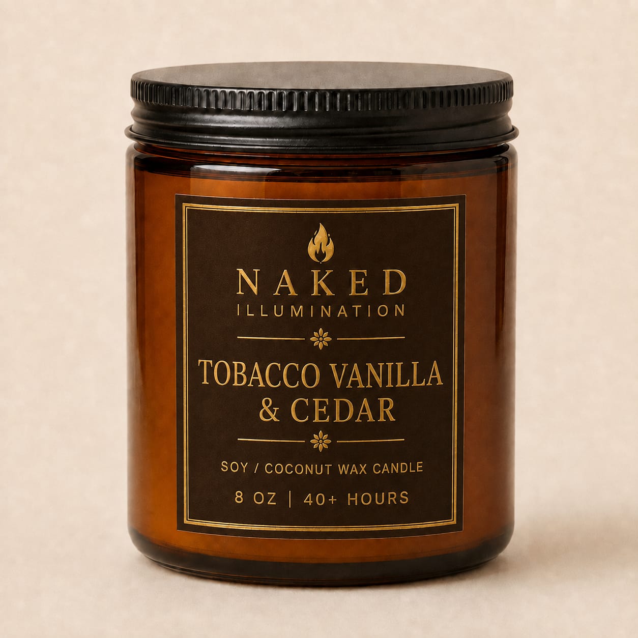 Tobacco Vanilla & Cedar Luxury Soy Coconut Wax Candle - 8oz