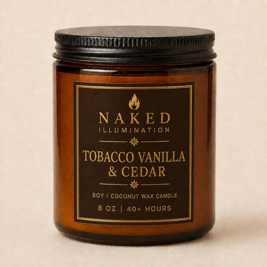 Tobacco Vanilla & Cedar Luxury Soy Coconut Wax Candle - 8oz