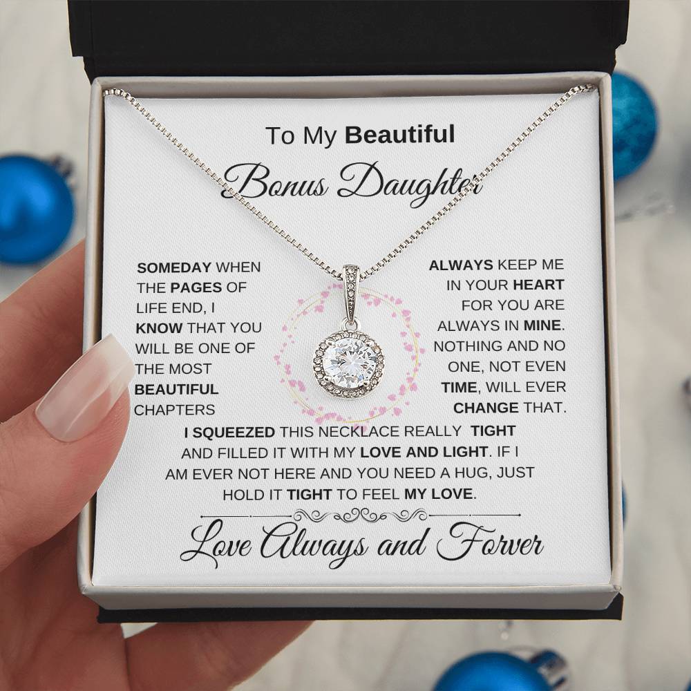 To My Beautiful Bonus Daughter Eternal Hope Necklace I WB