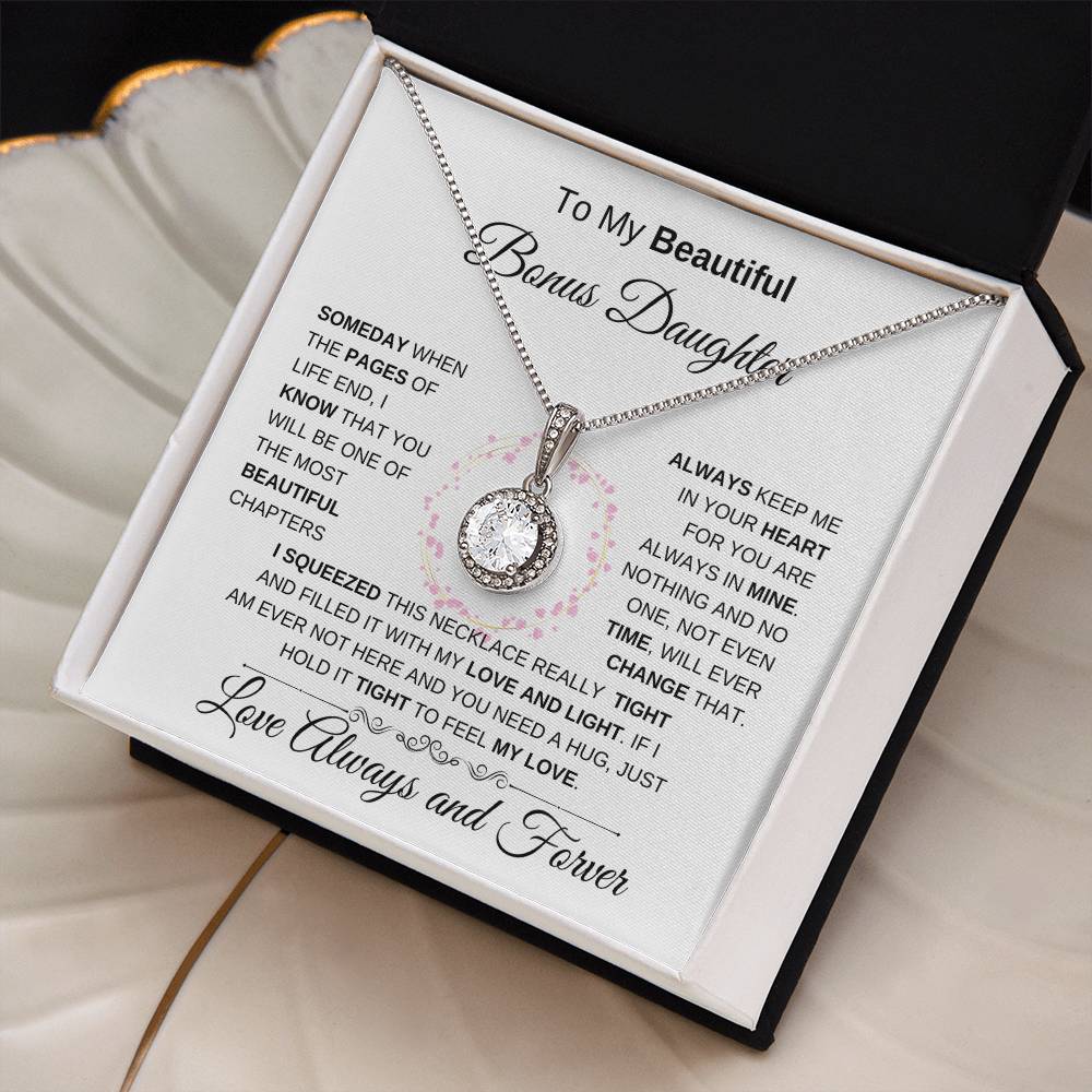 To My Beautiful Bonus Daughter Eternal Hope Necklace I WB