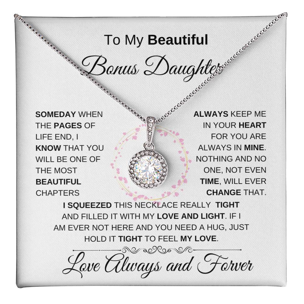 To My Beautiful Bonus Daughter Eternal Hope Necklace I WB