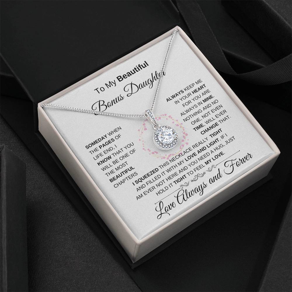 To My Beautiful Bonus Daughter Eternal Hope Necklace I WB