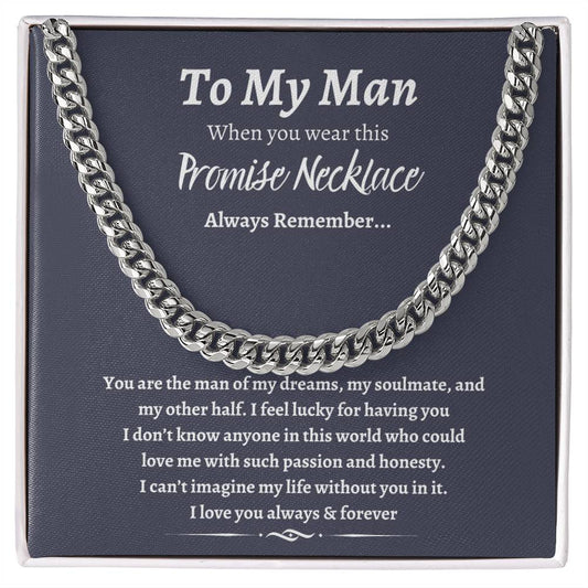 To My Man Promise Necklace