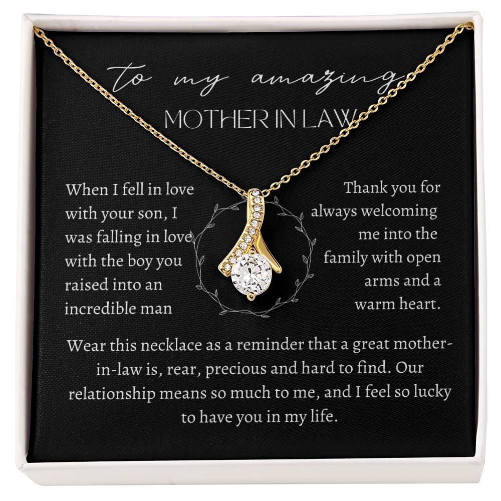 To My Amazing Mother-In-Law Alluring Beauty Necklace I BW