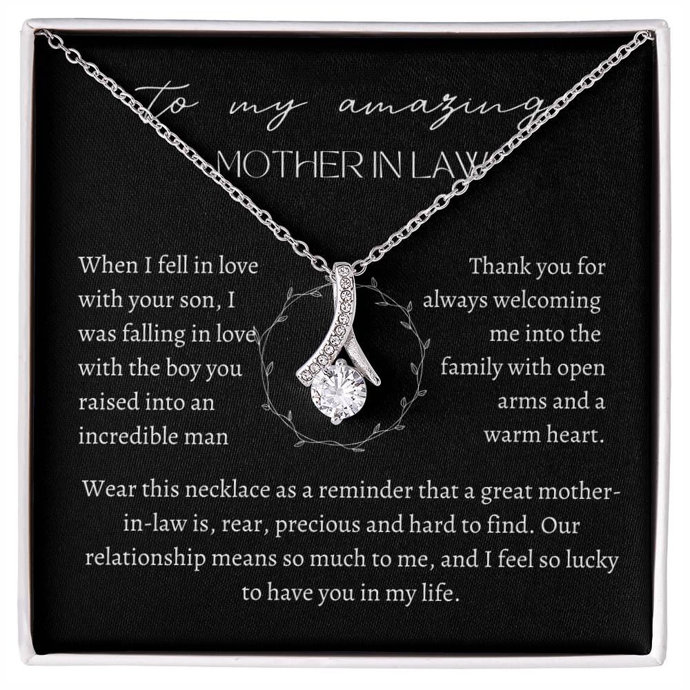 To My Amazing Mother-In-Law Alluring Beauty Necklace I BW