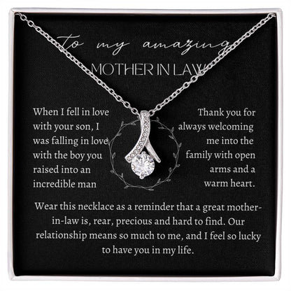 To My Amazing Mother-In-Law Alluring Beauty Necklace I BW