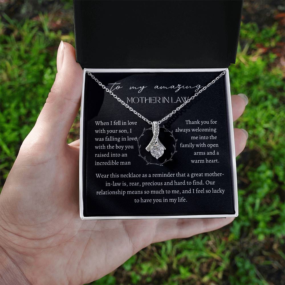 To My Amazing Mother-In-Law Alluring Beauty Necklace I BW
