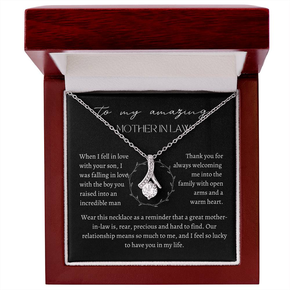 To My Amazing Mother-In-Law Alluring Beauty Necklace I BW