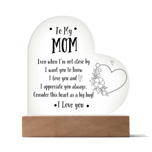 Printed Heart Acrylic Plaque.