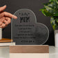 Printed Heart Acrylic Plaque.