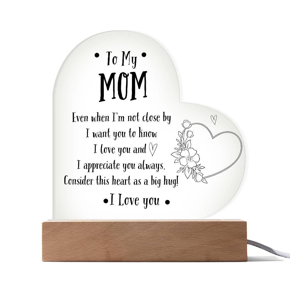 Printed Heart Acrylic Plaque.