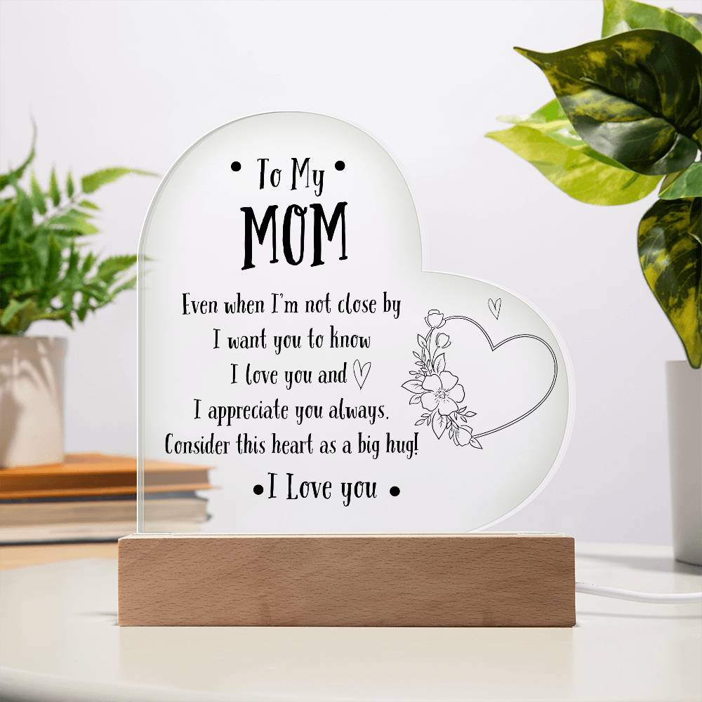 Printed Heart Acrylic Plaque.