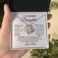 To My Beautiful Daughter Forever Love Necklace I WB